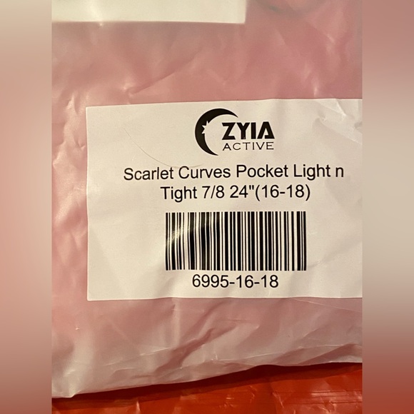 Zyia active scarlet curves pocket light n tight 7/8 24” ( 16-18) NWT - Picture 7 of 9
